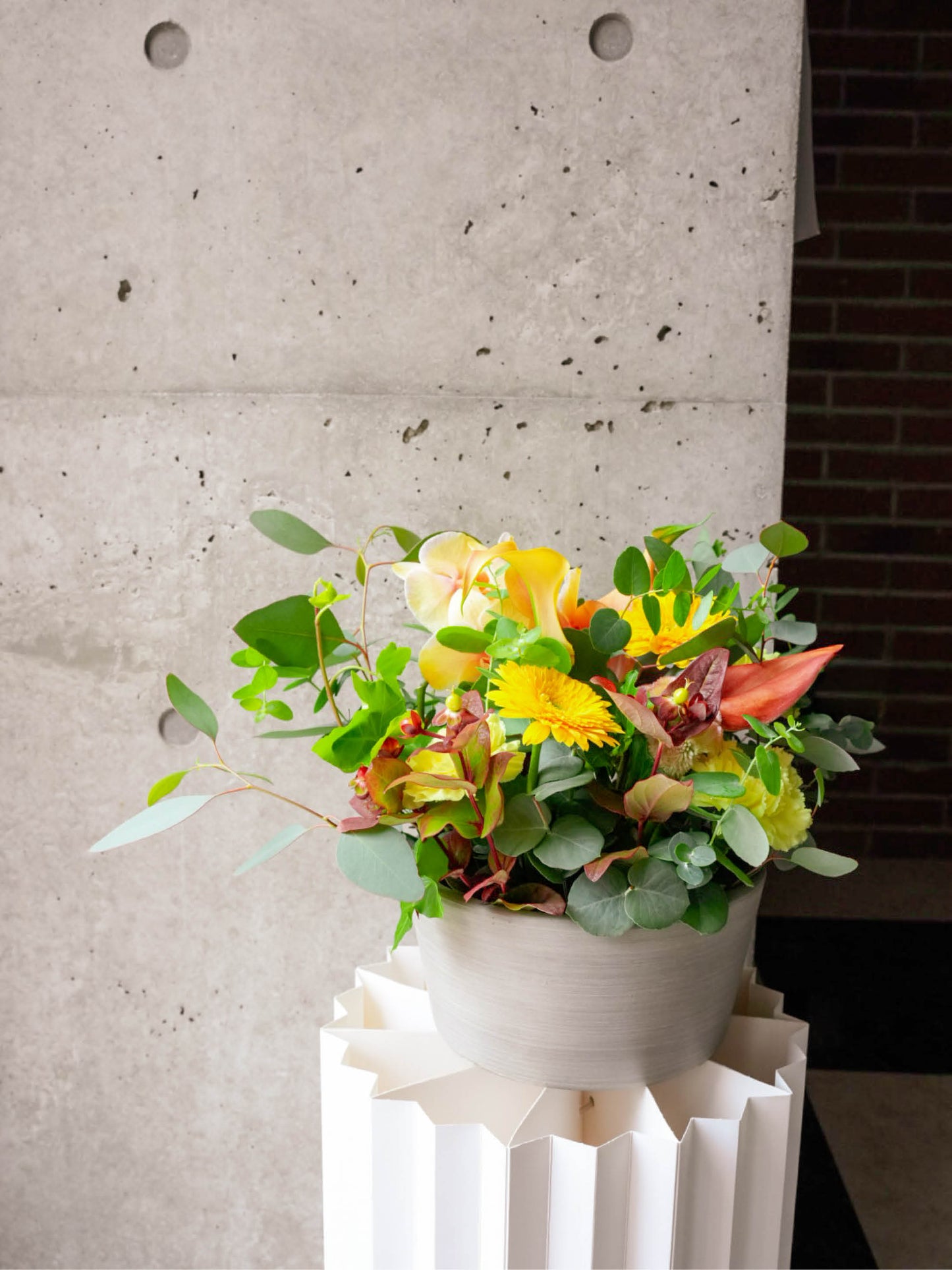 SAISON style アレンジメント cheerful（黄色オレンジ系）